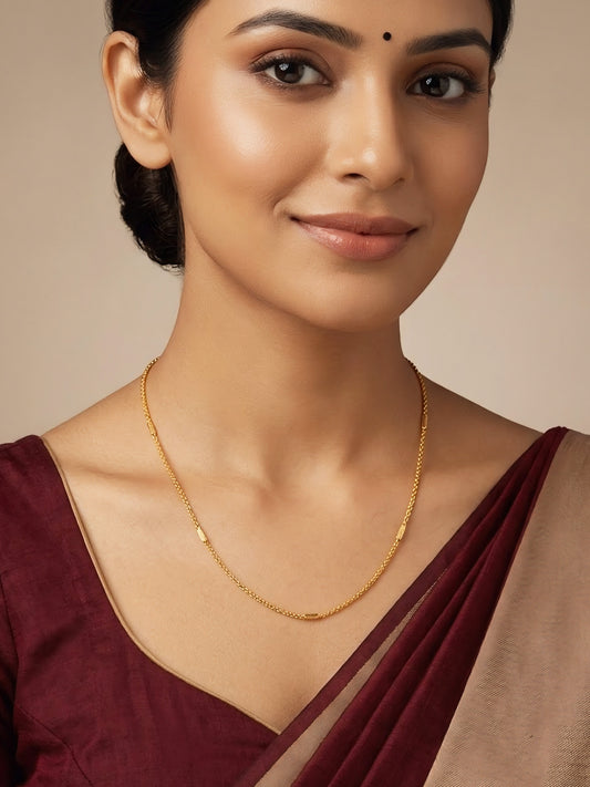 Gold Plated Minimal Chain Necklace for women