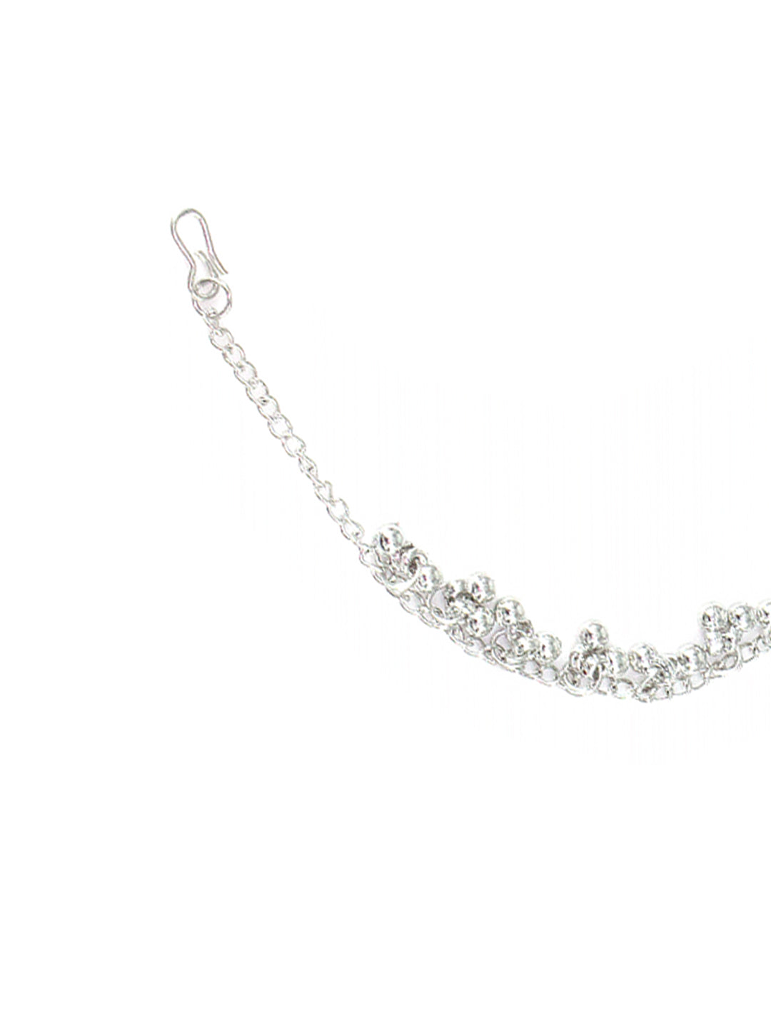 Dual-Tone Afghani Jhumka Earrings With Ear Chain