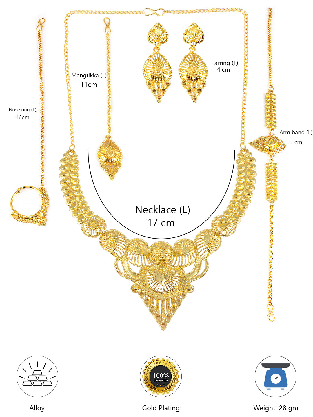 Gold-Plated Traditional Bridal Jewellery Set