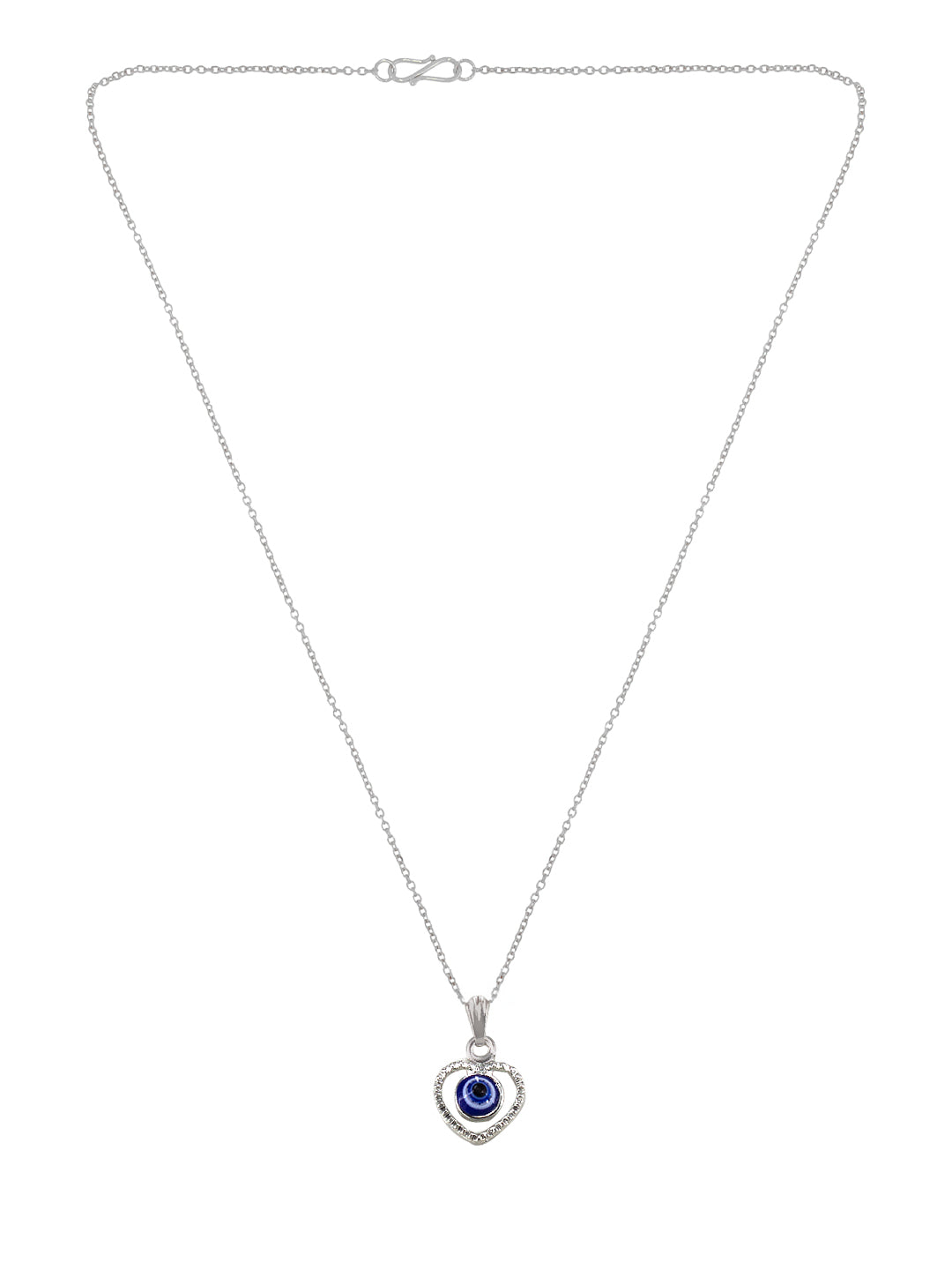 Evil Eye Heart Pendant & Studs Set