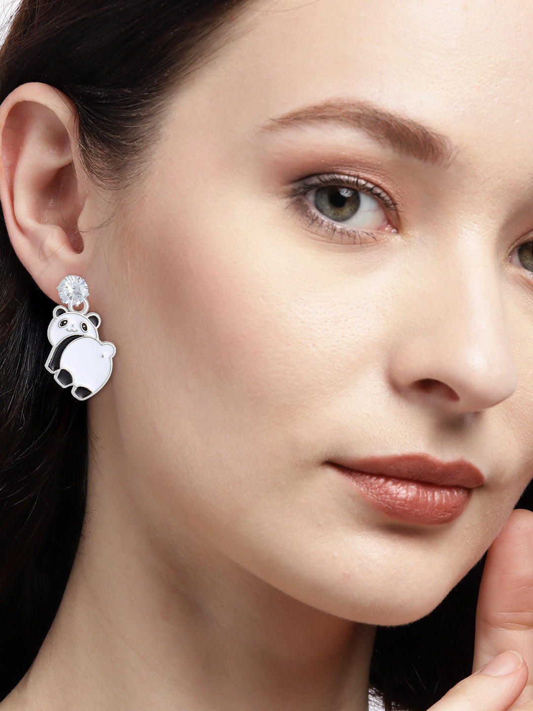 Set Of 3 Cute Panda Earrings For Girls