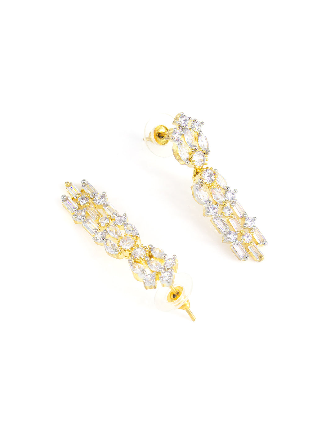 Gold Plated AD Cocktail Jewellery Set For Women