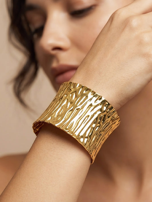 Gold Plated Designer Cuff Bracelet for Women