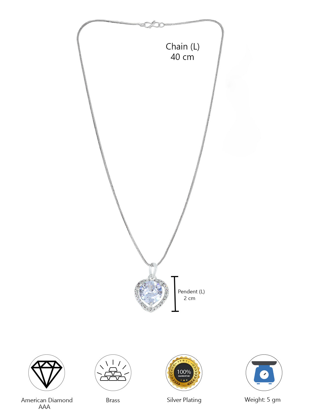 Heart AD Pendant Set