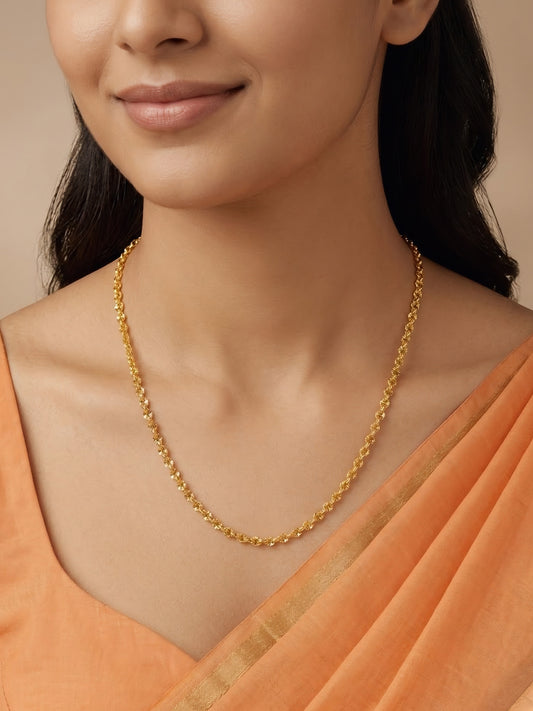 Gold Plated Link Chain Necklace for Women