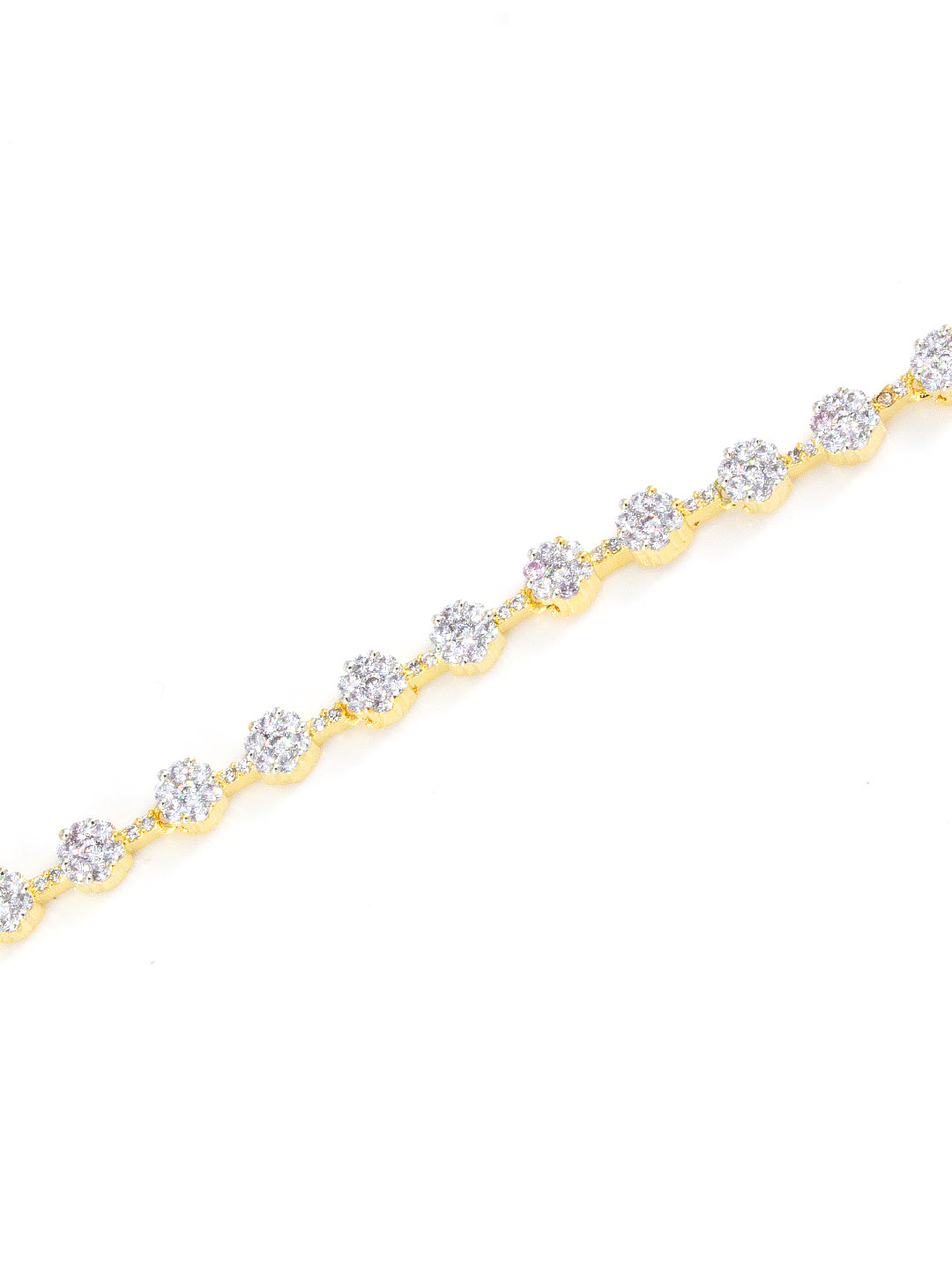 Gold Plated AD Floral Designer Sleek Waist Chain For Women