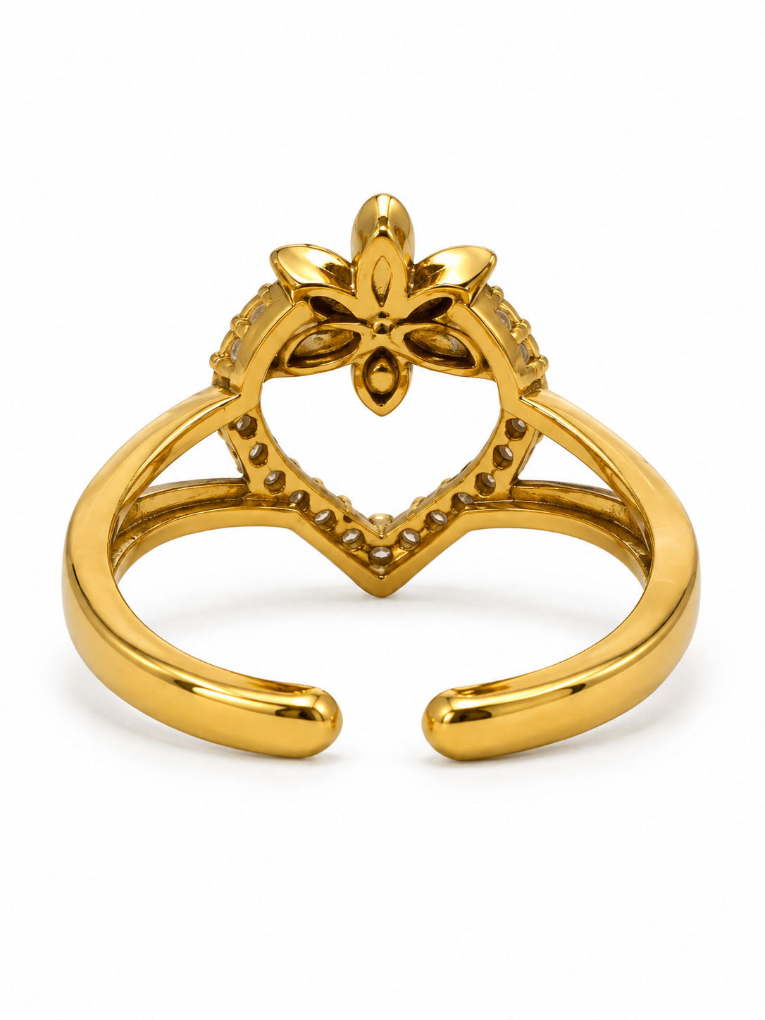 22K Gold Plated AD Finger Ring for Women