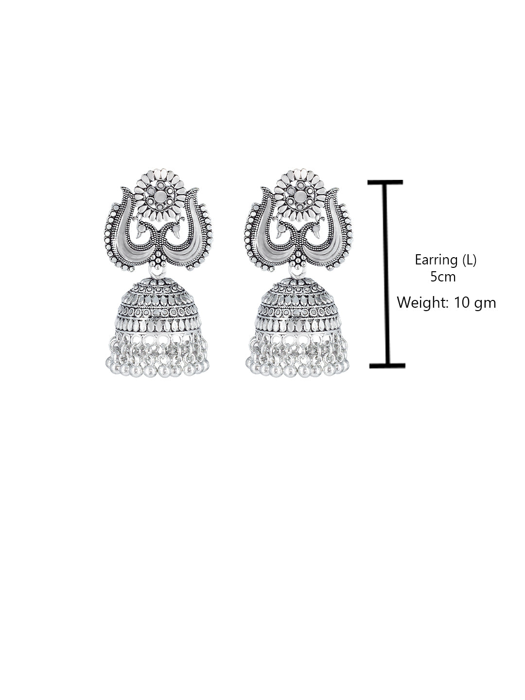 Peacock Design Jhumka Earrings