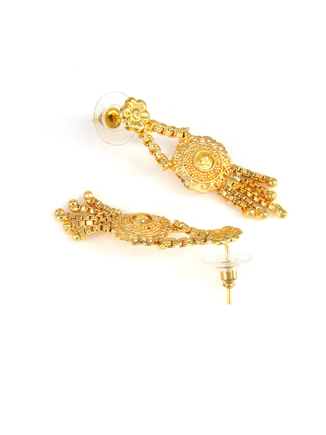 Gold-Plated Peacock Design Jewellery Set