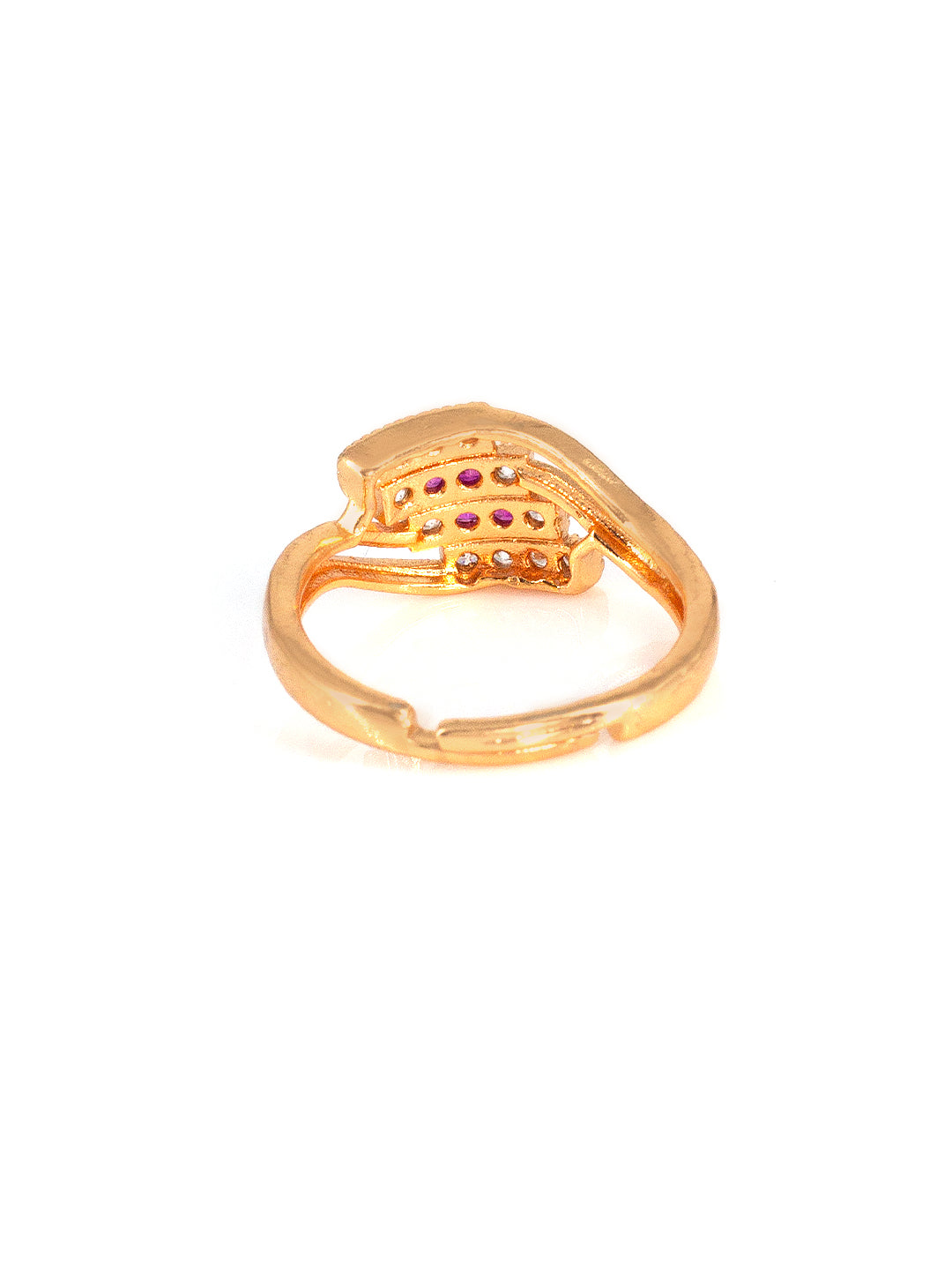 Pack of 3 AD-Studded Adjustable Ring