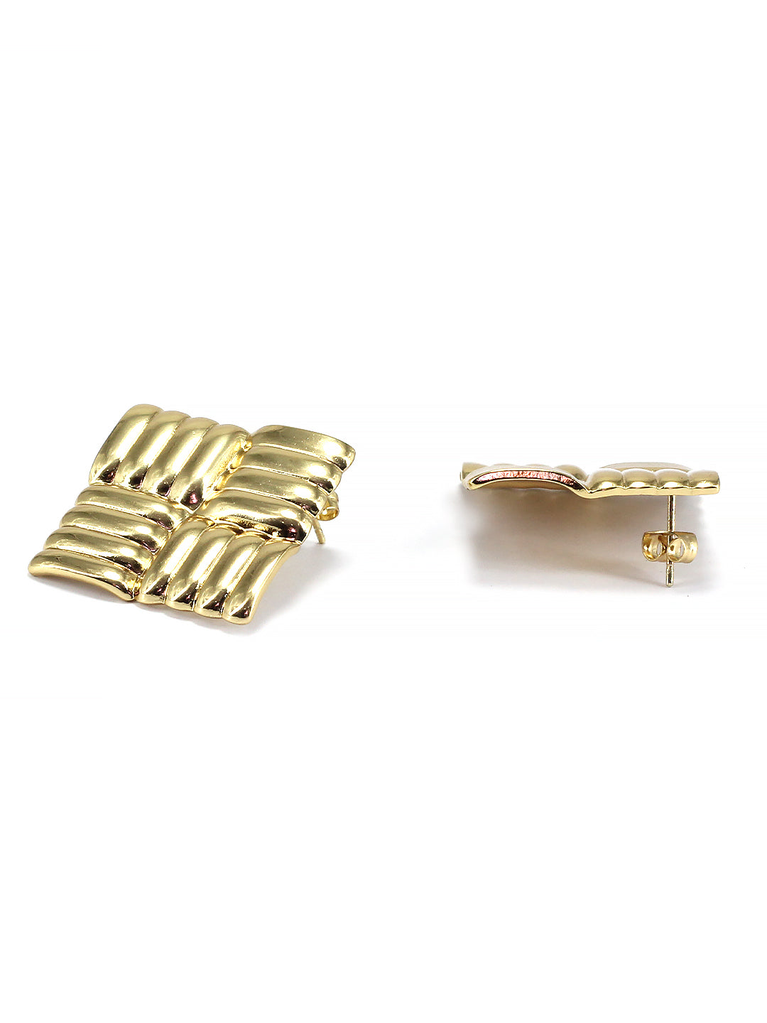 Stainless Steel Anti Tarnish Square Stud Earrings