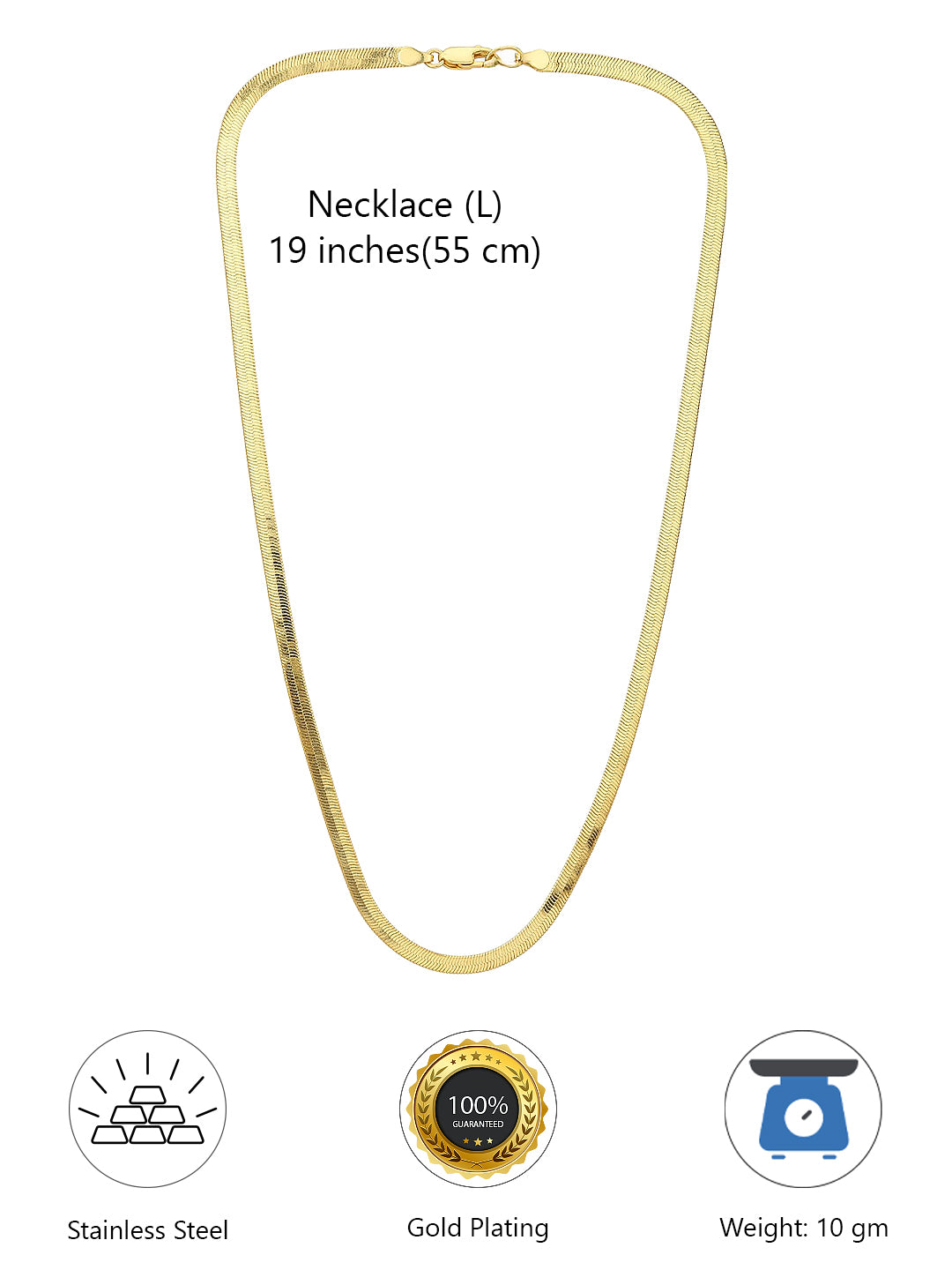 Minimal Stainless Steel Snake Chain Necklace