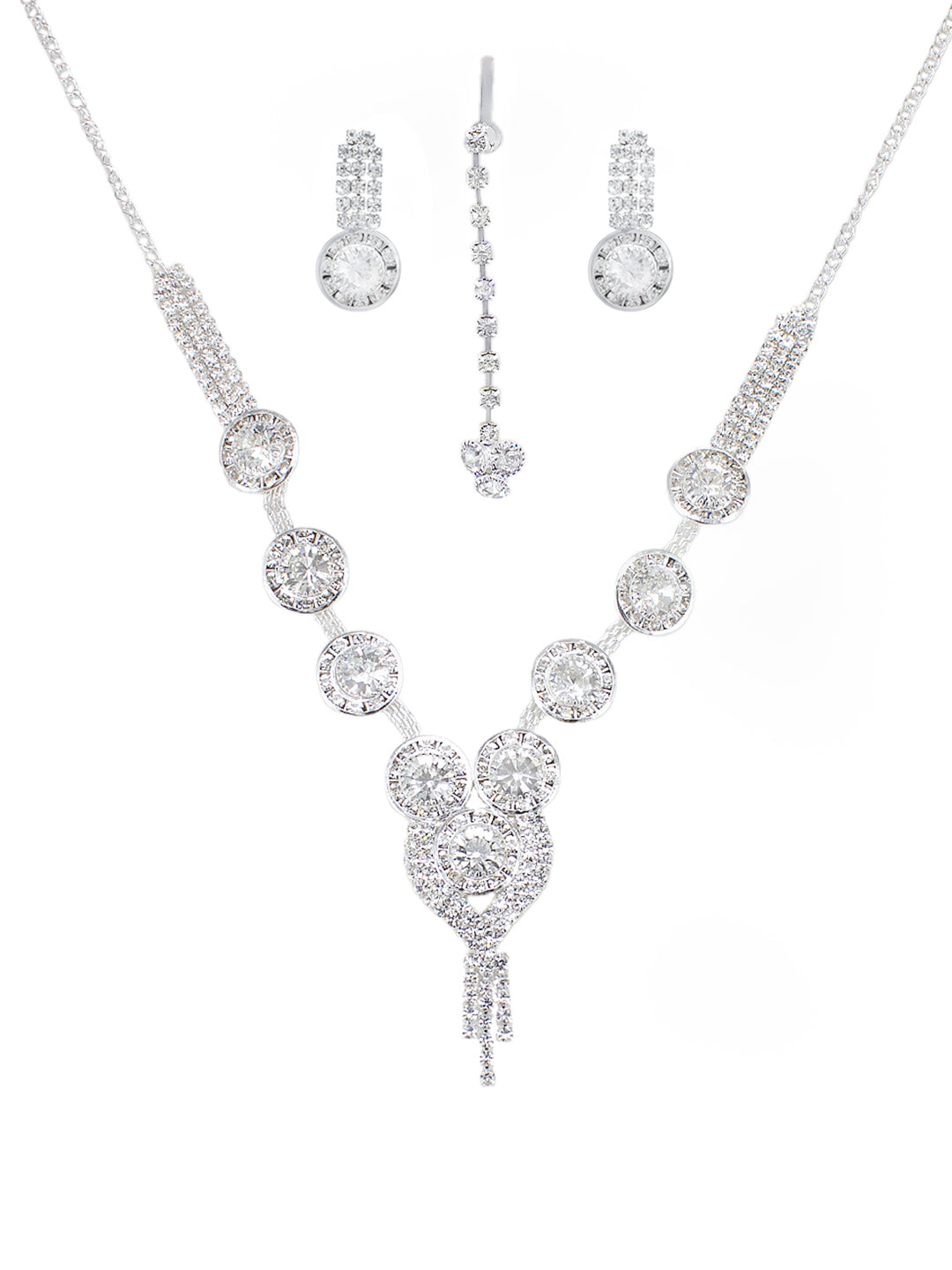 Floral CZ Jewellery Set