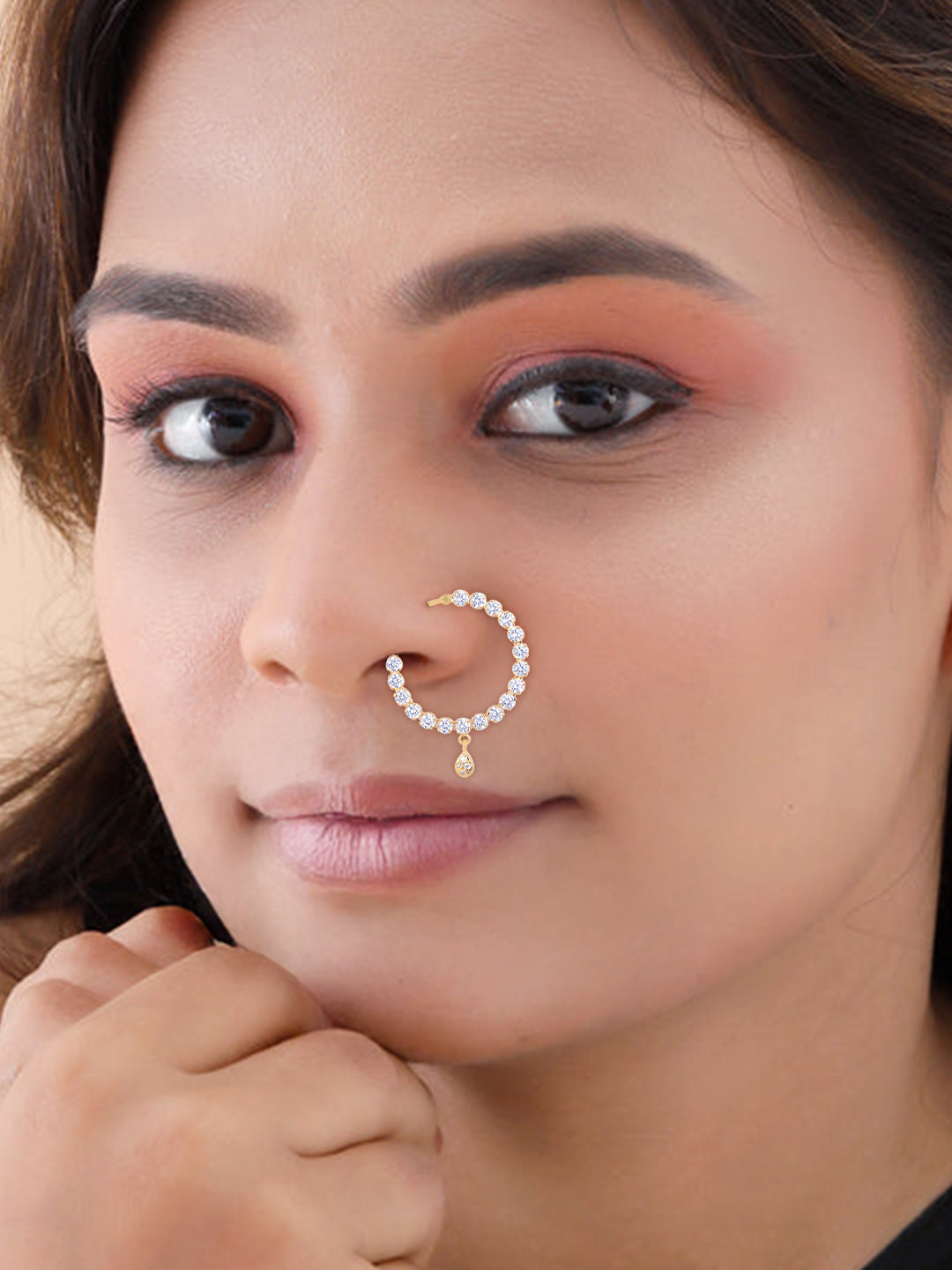 PRIVIU AD Drop Nose ring Combo For Women and Girls