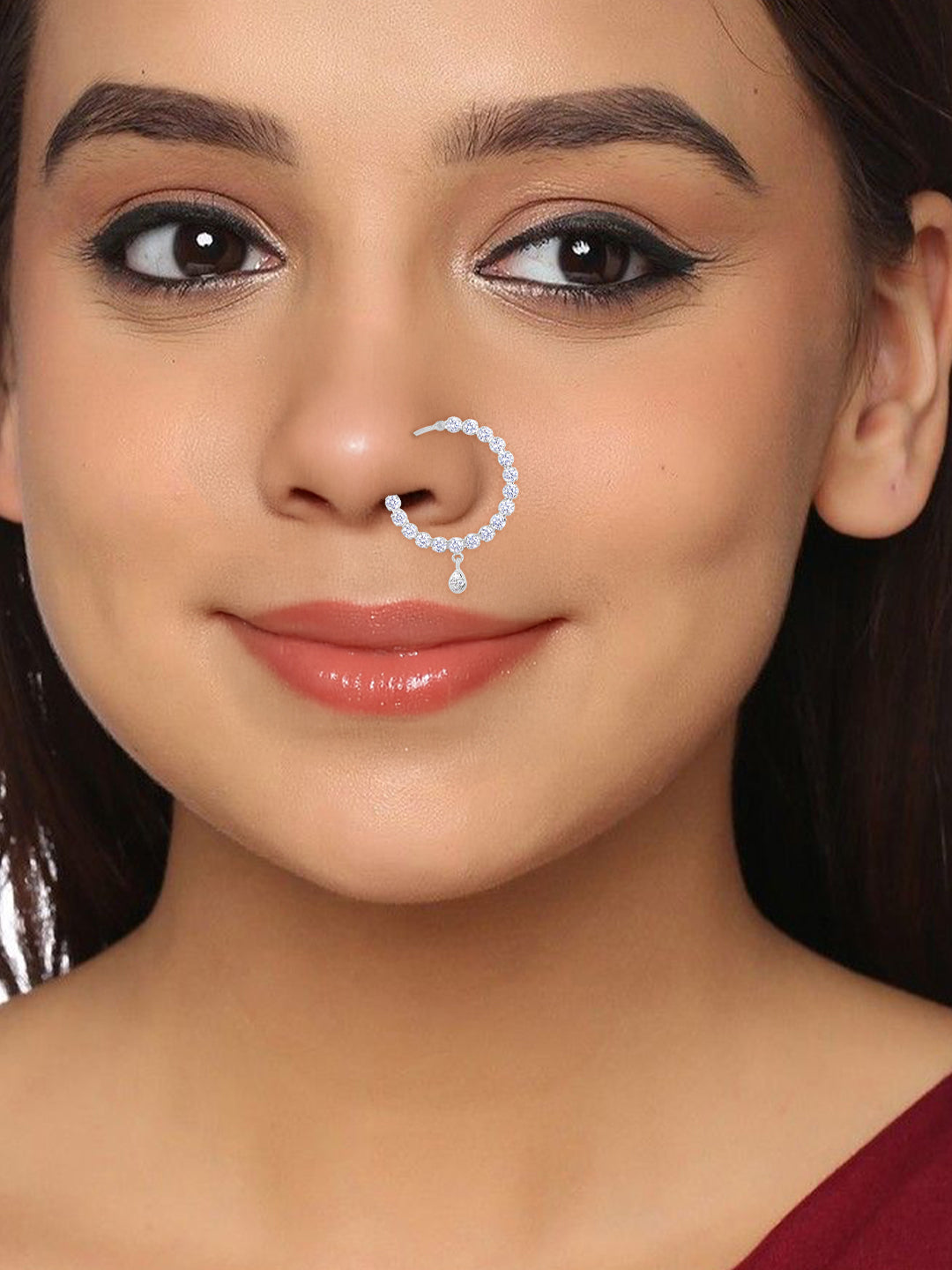 PRIVIU AD Drop Nose ring Combo For Women and Girls