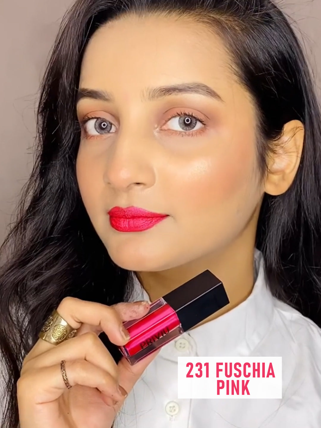 Soft Touch Matte Waterproof Liquid Lipstick 4.5 ml- Fuschia Pink 231