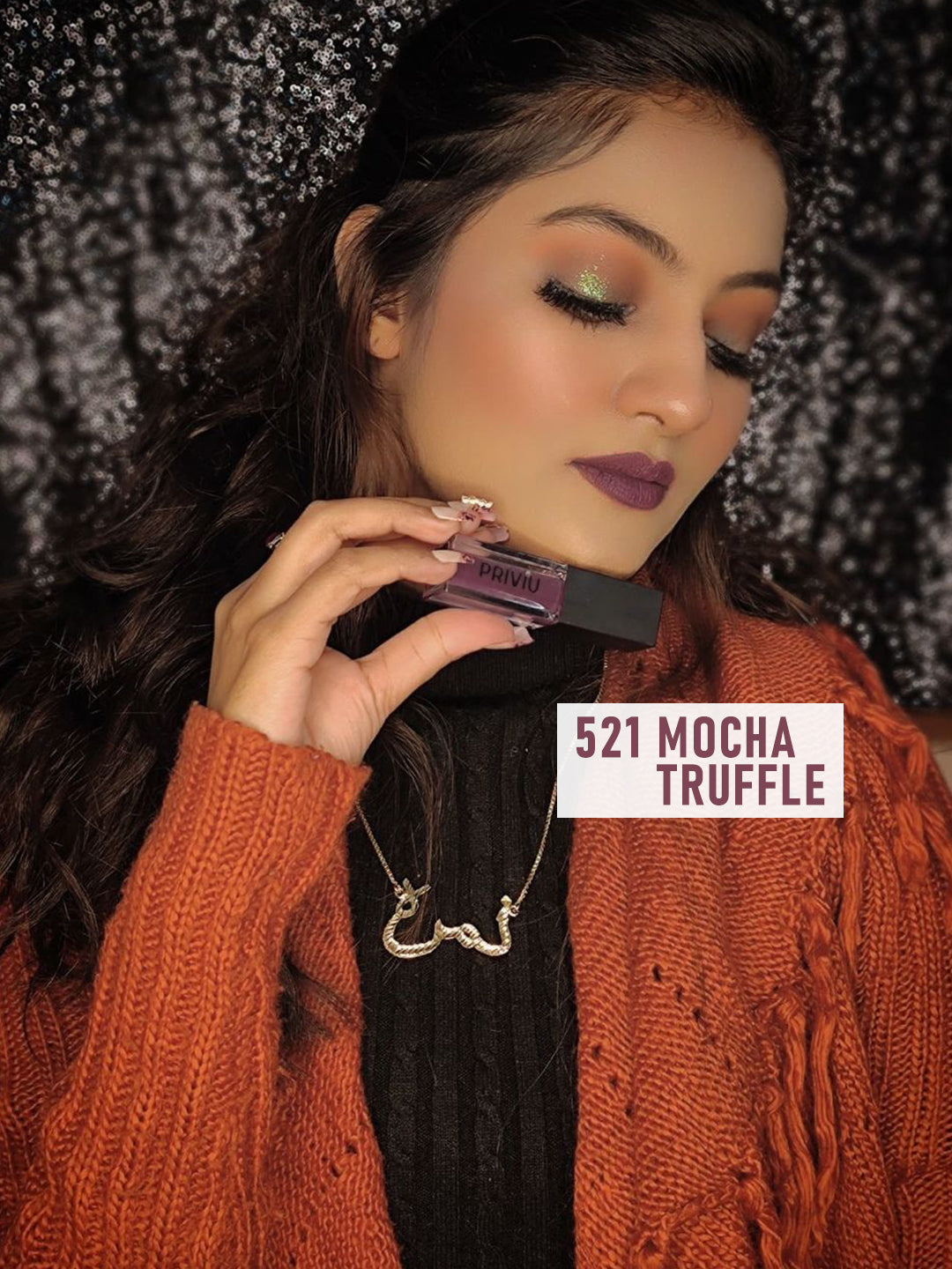 Soft Touch Matte Waterproof Liquid Lipstick 4.5 ml- Mocha truffle 521