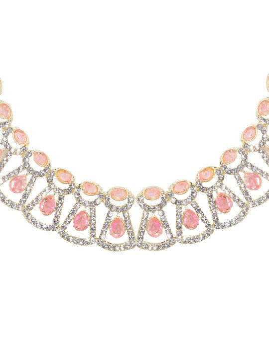 Pink Floral Jewellery Set