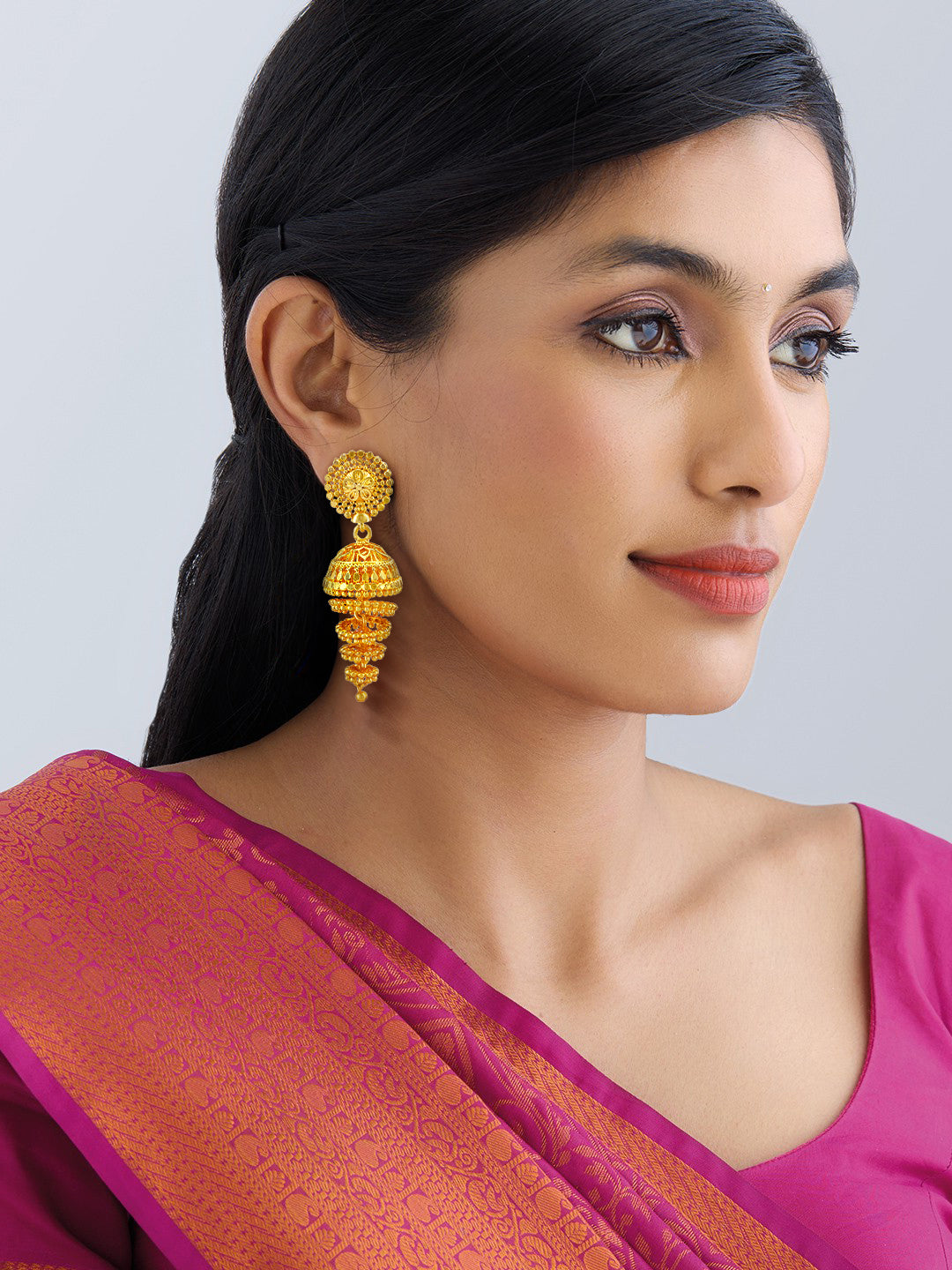 Floral Trendy Spiral Jhumka Earrings