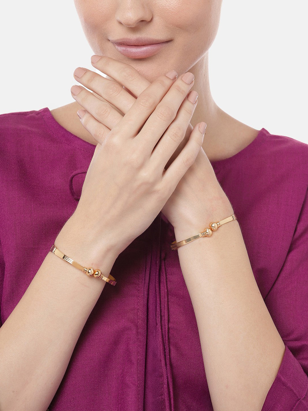 Set Of 2 Kada Style Adjustable Bangles