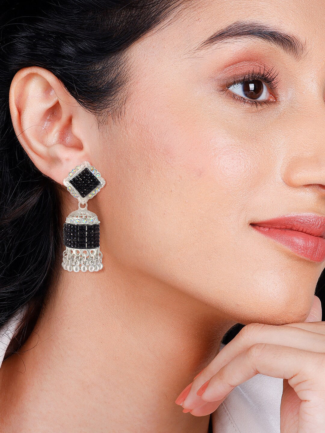 Pack of 4 Oxidized Jhumka Earrings