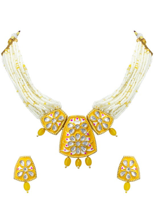 Gold-Plated Beaded Jewellery Set