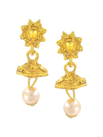 Gold-Plated Stone Studded Traditional Jewellery Set