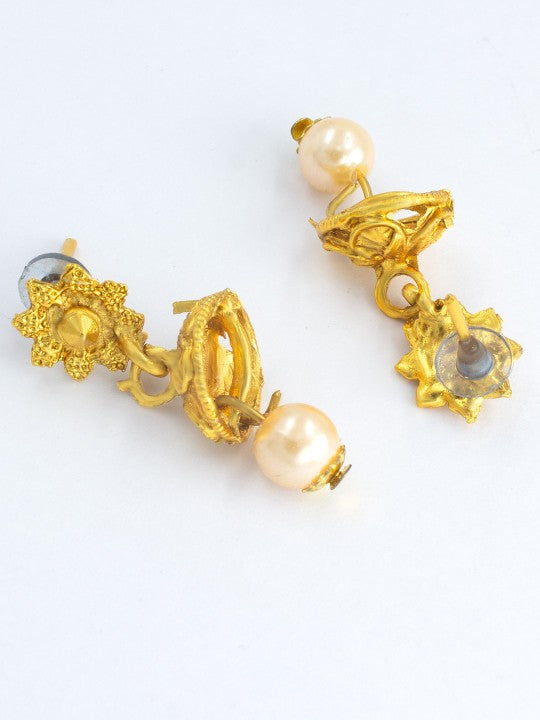 Gold-Plated Stone Studded Traditional Jewellery Set