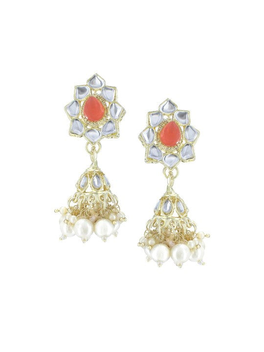 Gold-Plated Crystal Studded Jewellery Set With Maangtika