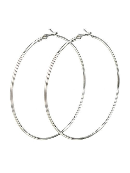 Silver Plated Big Hoop Earrings
