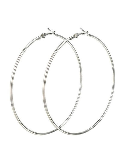 Silver Plated Big Hoop Earrings