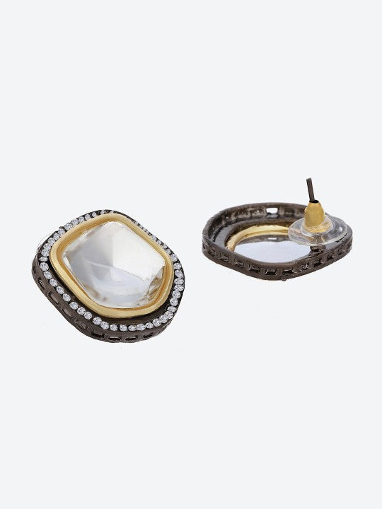 Gold Plated Kundan & Beaded Choker Jewellery Set
