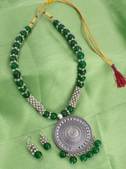 Long Beaded Tibetan Style Jewellery Set