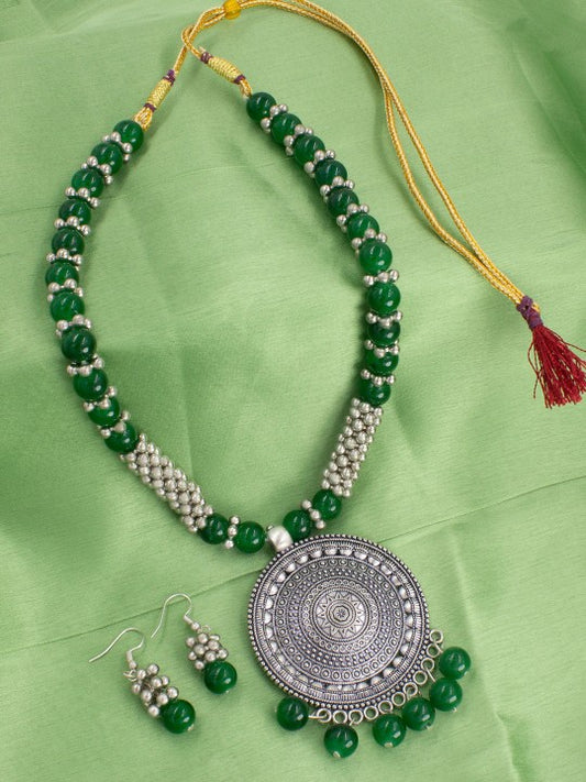 Long Beaded Tibetan Style Jewellery Set