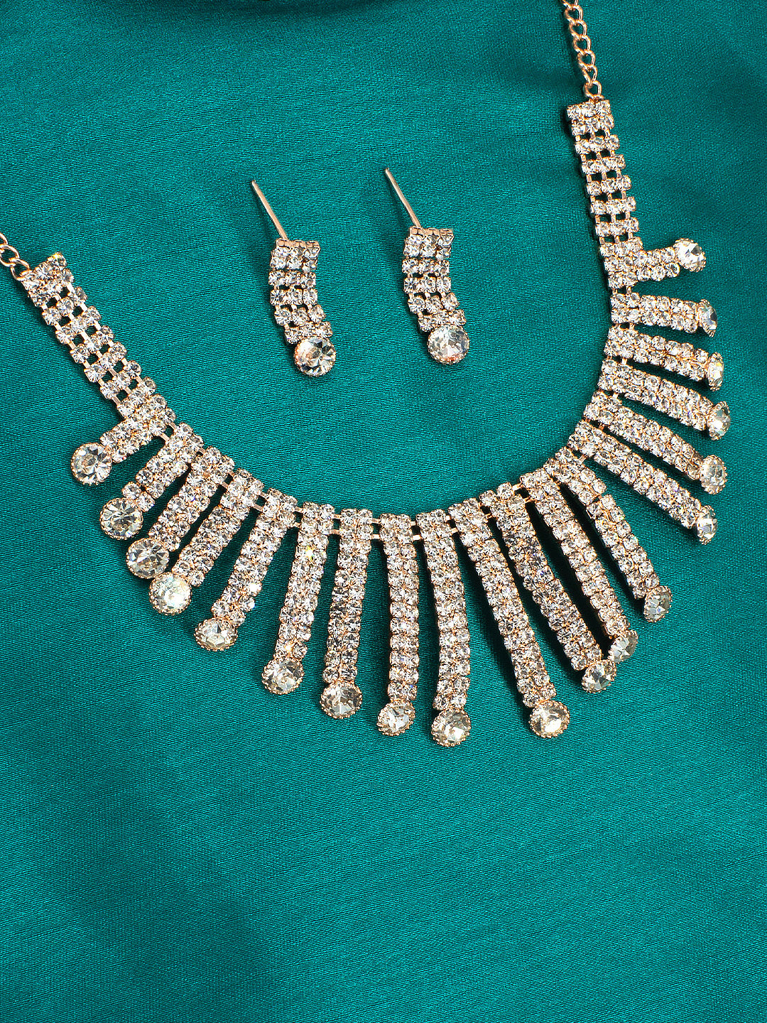 Rose Gold Plated CZ Jewellery Set
