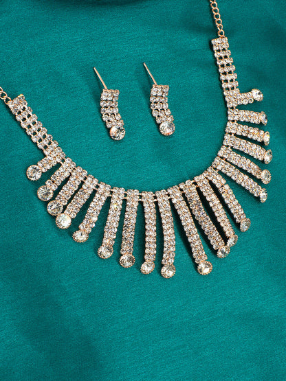 Rose Gold Plated CZ Jewellery Set