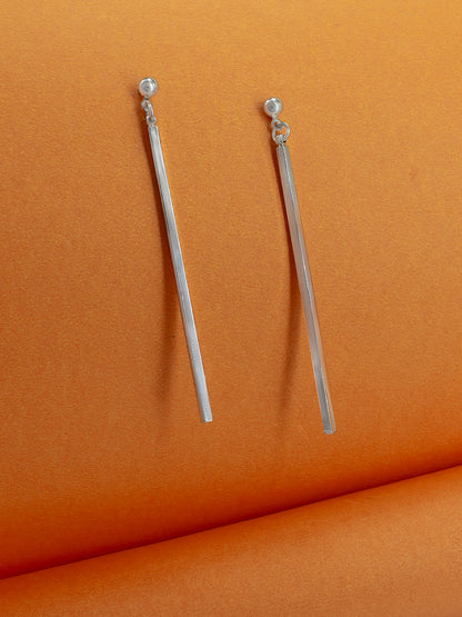 Stainless Steel Bar Drop Earrings