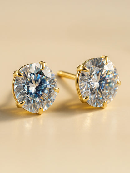Gold Plated AD Minimal Stud Earrings