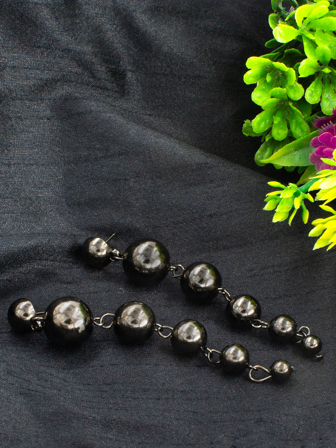 Pack of 3 Ball & Mesh Drop Earrings