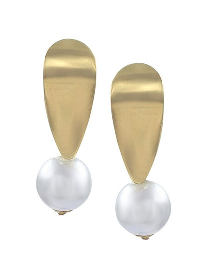 Gold Plated Beads Drop Earrings