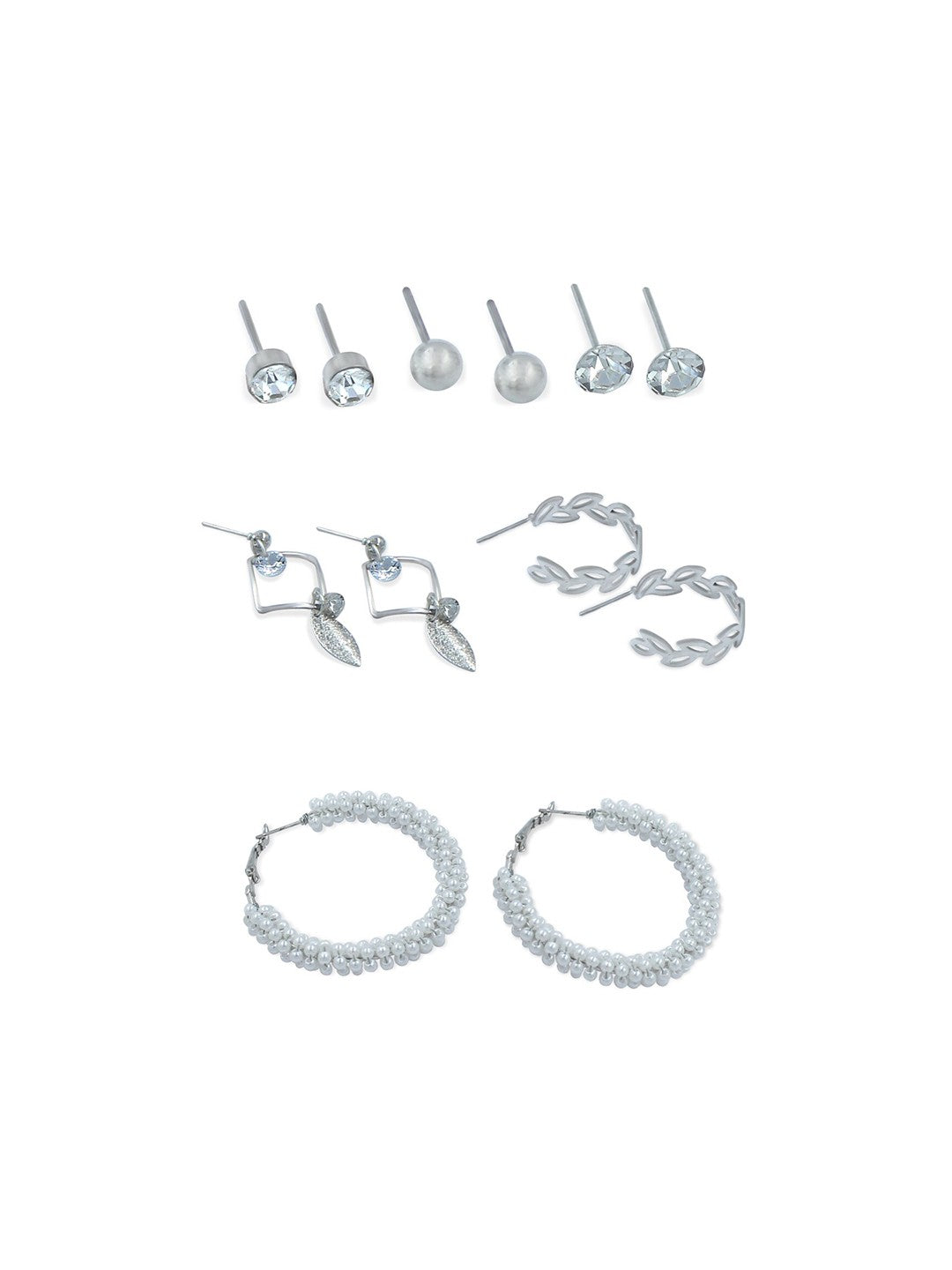 Pack of 6 Hoop & Stud Earrings