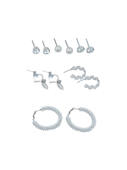 Pack of 6 Hoop & Stud Earrings
