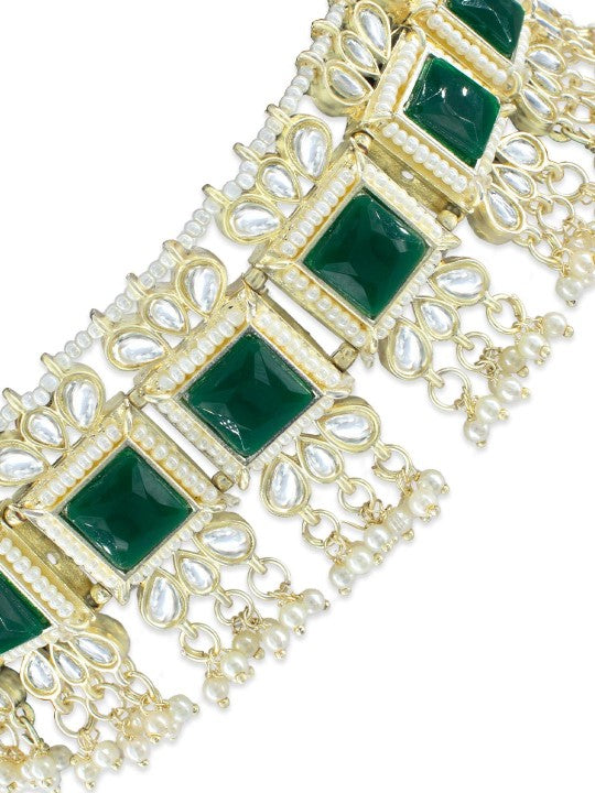 Green Kundan Choker Jewellery Set