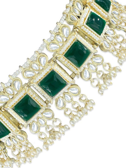 Green Kundan Choker Jewellery Set