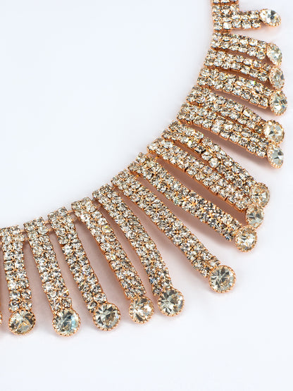 Rose Gold Plated CZ Jewellery Set