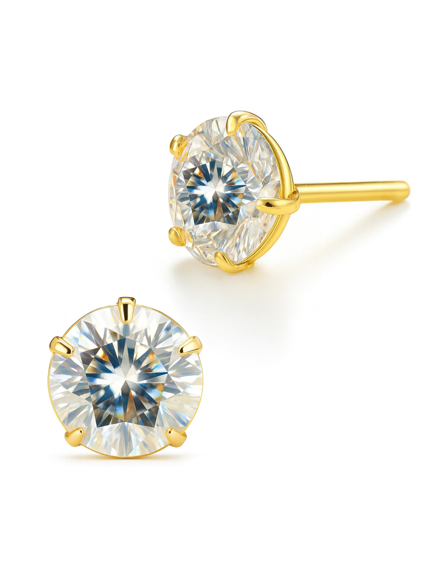 Gold Plated AD Minimal Stud Earrings