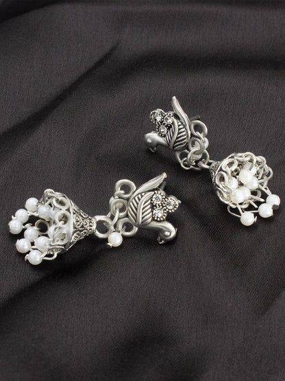 Pack of 4 Oxidized Jhumka Earrings