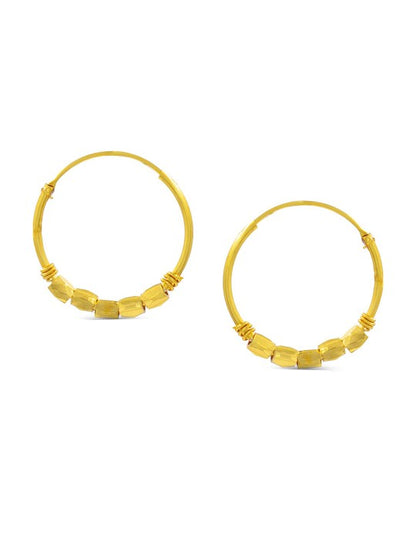 Circular Beaded Hoop Earrings