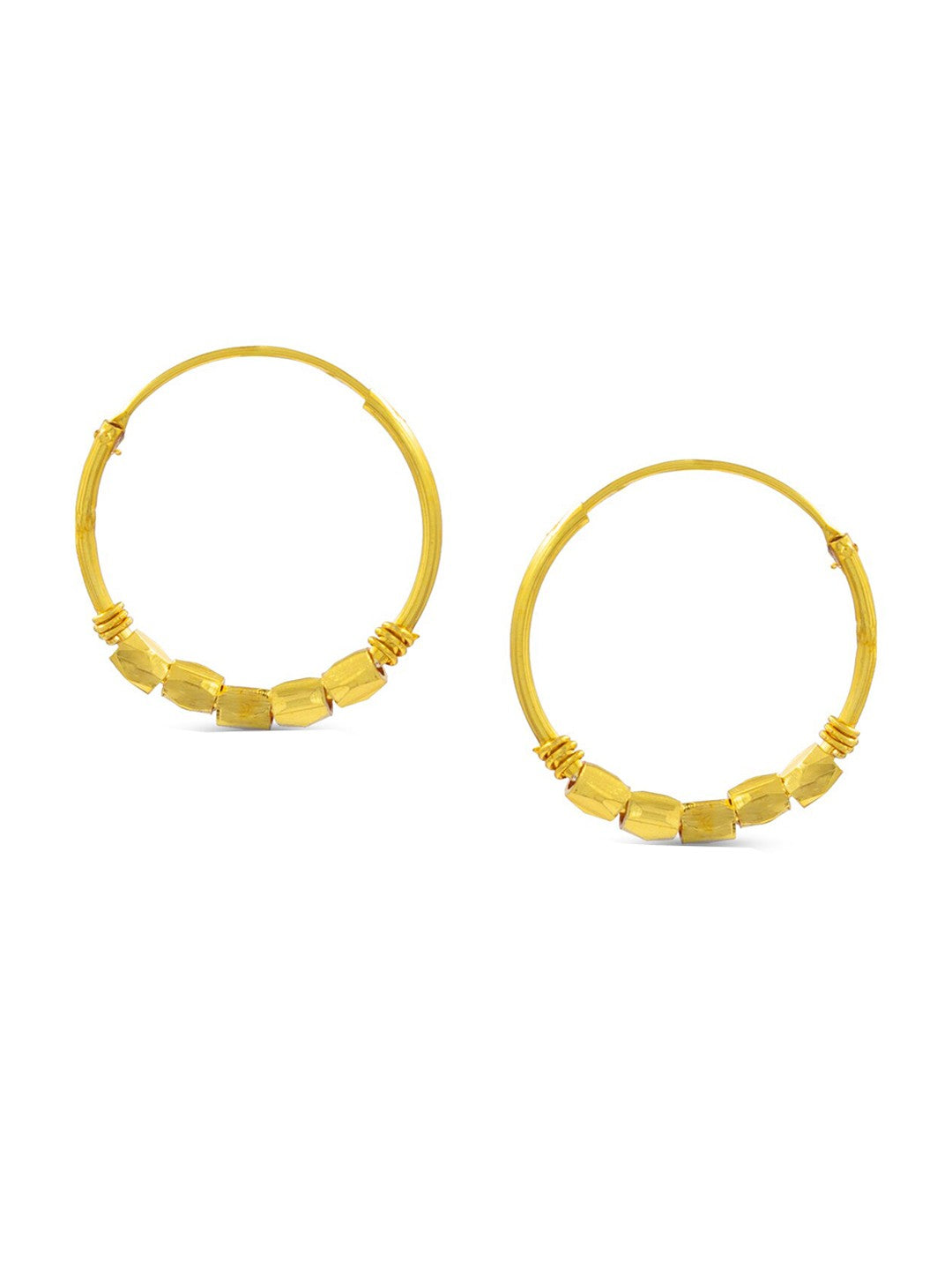 Circular Beaded Hoop Earrings