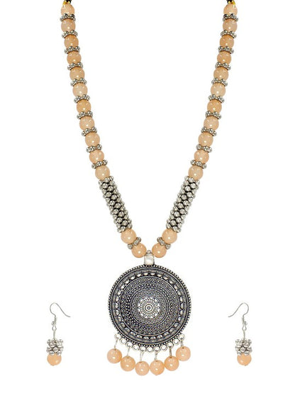 Long Beaded Tibetan Style Jewellery Set